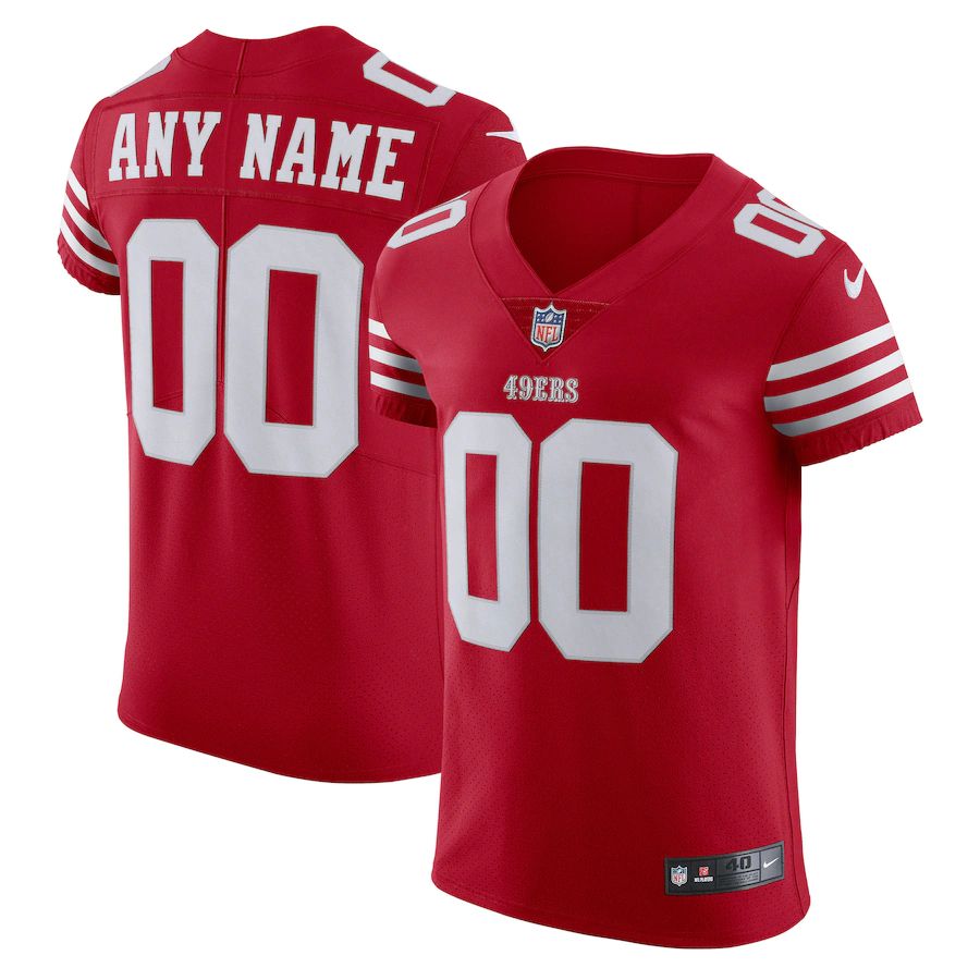 Men San Francisco 49ers Nike Scarlet Vapor Elite Custom NFL Jersey->san francisco 49ers->NFL Jersey
